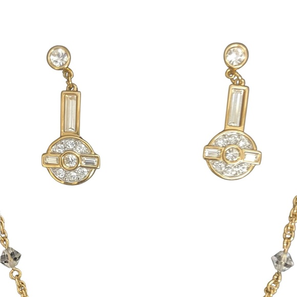 Swarovski Necklace Earring Set Sophisticated Elegant Wedding Special Occasion - Picture 10 of 14